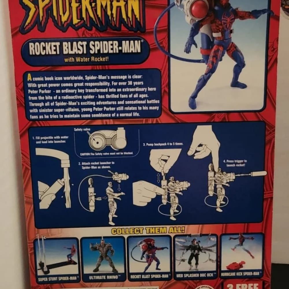 2004 Toy Biz Spider-Man Rocket Blast Spider-Man Action Figure New Sealed Package